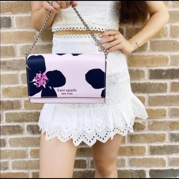 Last Chance…Kate Spade New York Cameron Grand Flora Convertible Crossbody pink - Picture 8 of 16